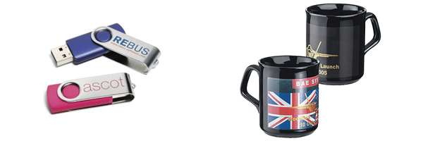 Mugs and USB Pens